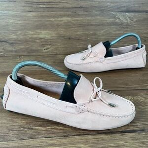 Mercanti Fiorentino Pink Suede Slip-On Loafers Women’s Size 9.5 Shoes Flats